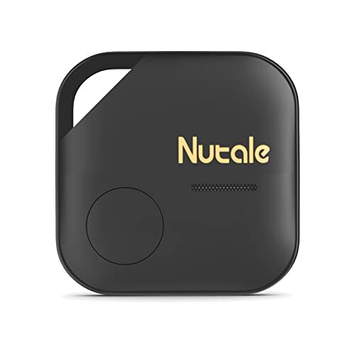 Nutale Air Pro Key Finder Tag Black - Only IOS - 1Pcs Bluetooth Item Finder Tracker Item Locator - Work with iPhone or iPad - Battery compartment - Ke